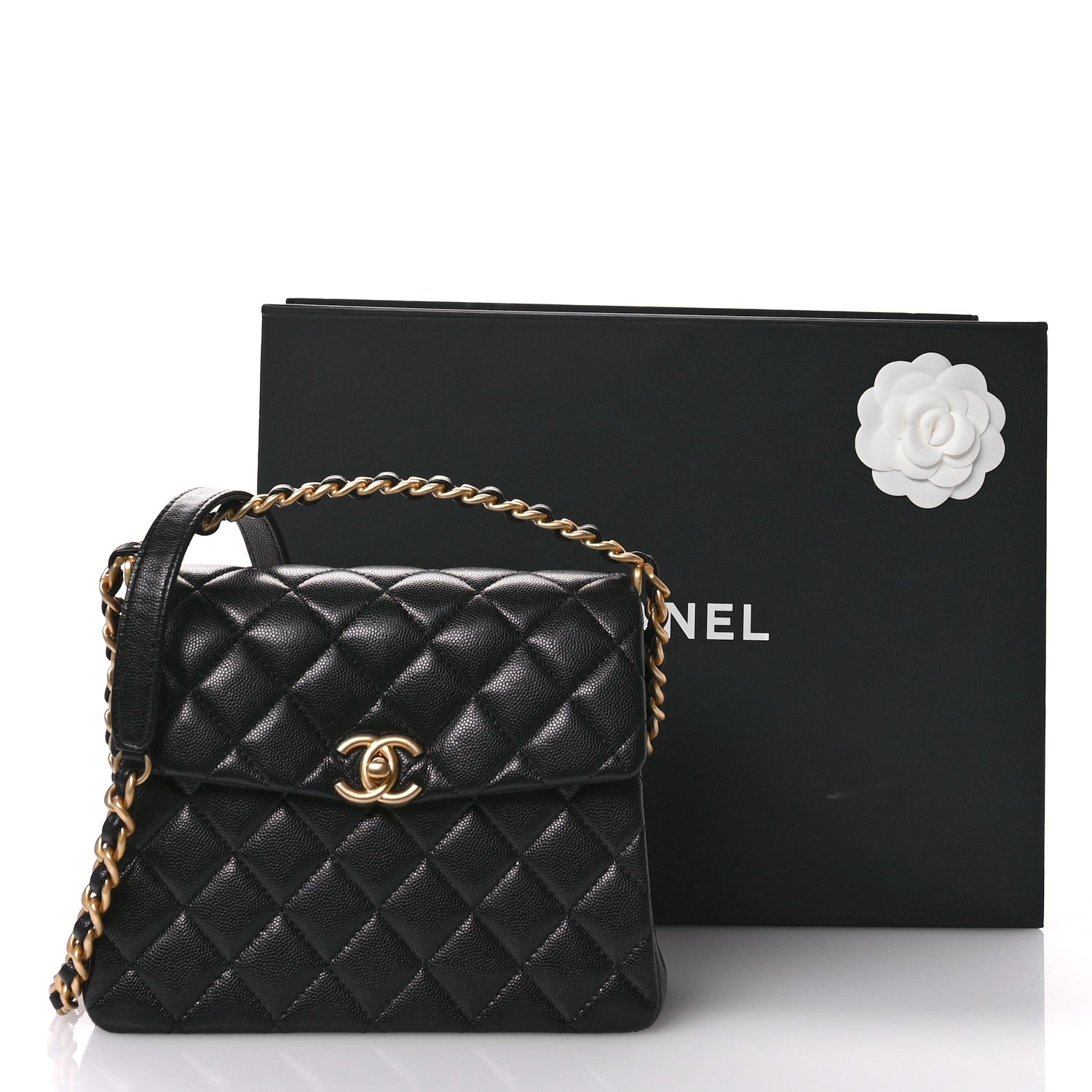 Chanel Caviar Quilted 31 Rue Cambon Top Handle Flap Black 12 of 12