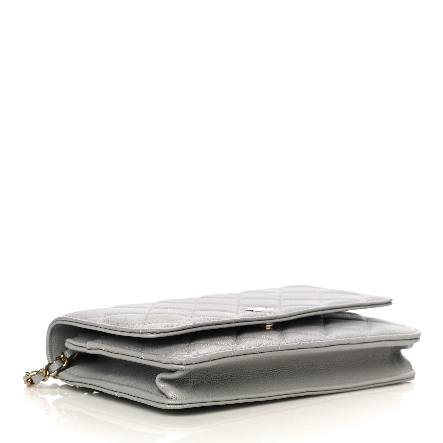 Chanel Caviar Quilted Wallet On Chain WOC Grey 4 of 12