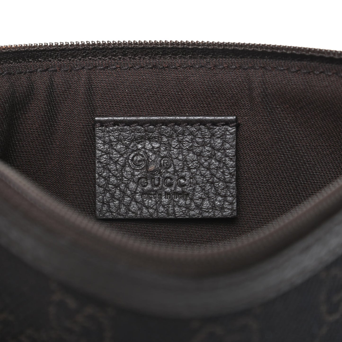 Monogram Zip Pouch Dark Brown