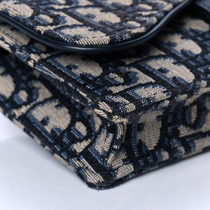 Christian Dior Oblique Saddle Belt Bag Blue 5 of 8