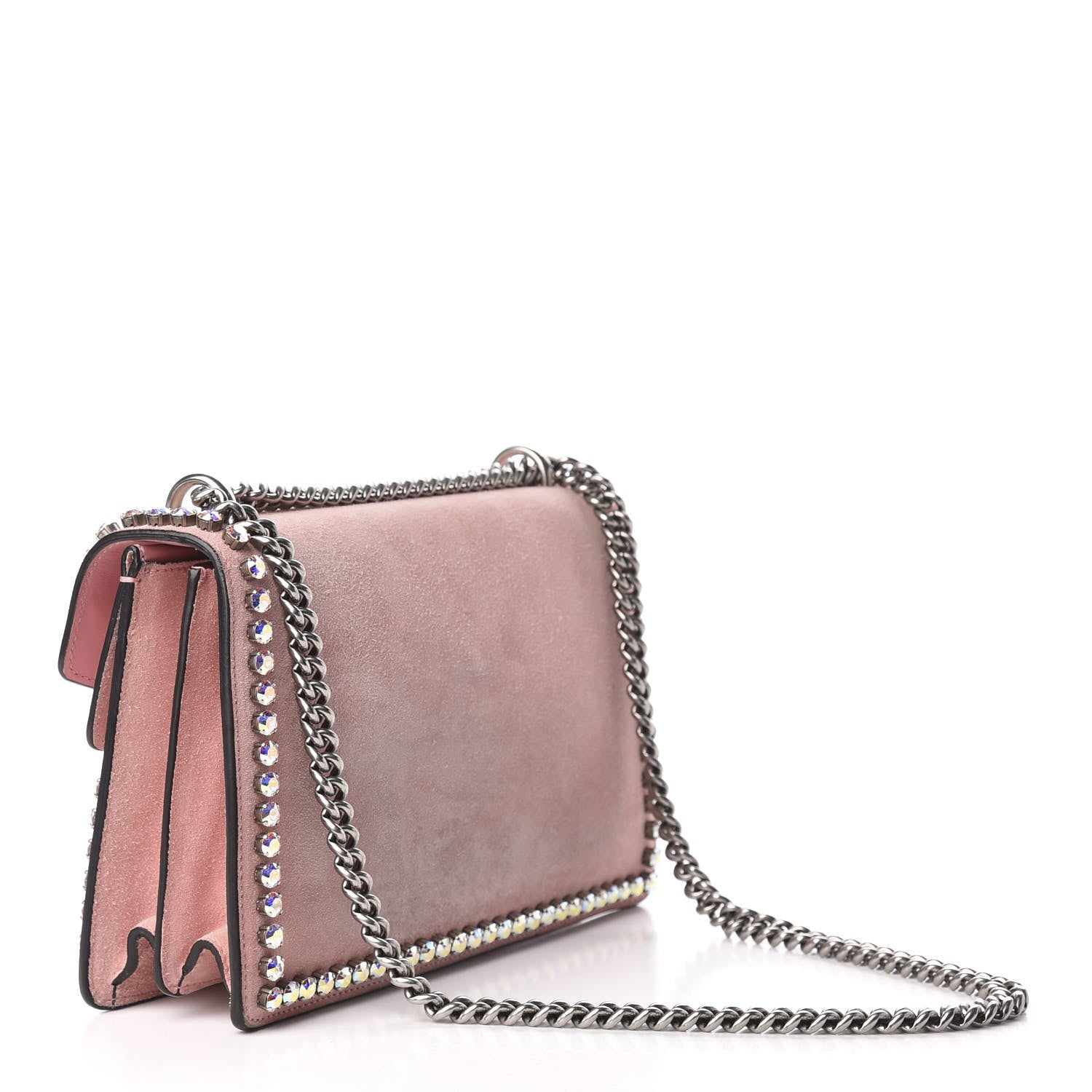 Gucci Suede Crystal Small Dionysus Shoulder Bag Peonia 3 of 9