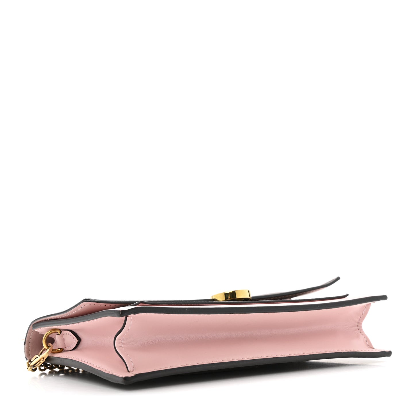 Monogram Flore Chain Wallet Rose Ballerine