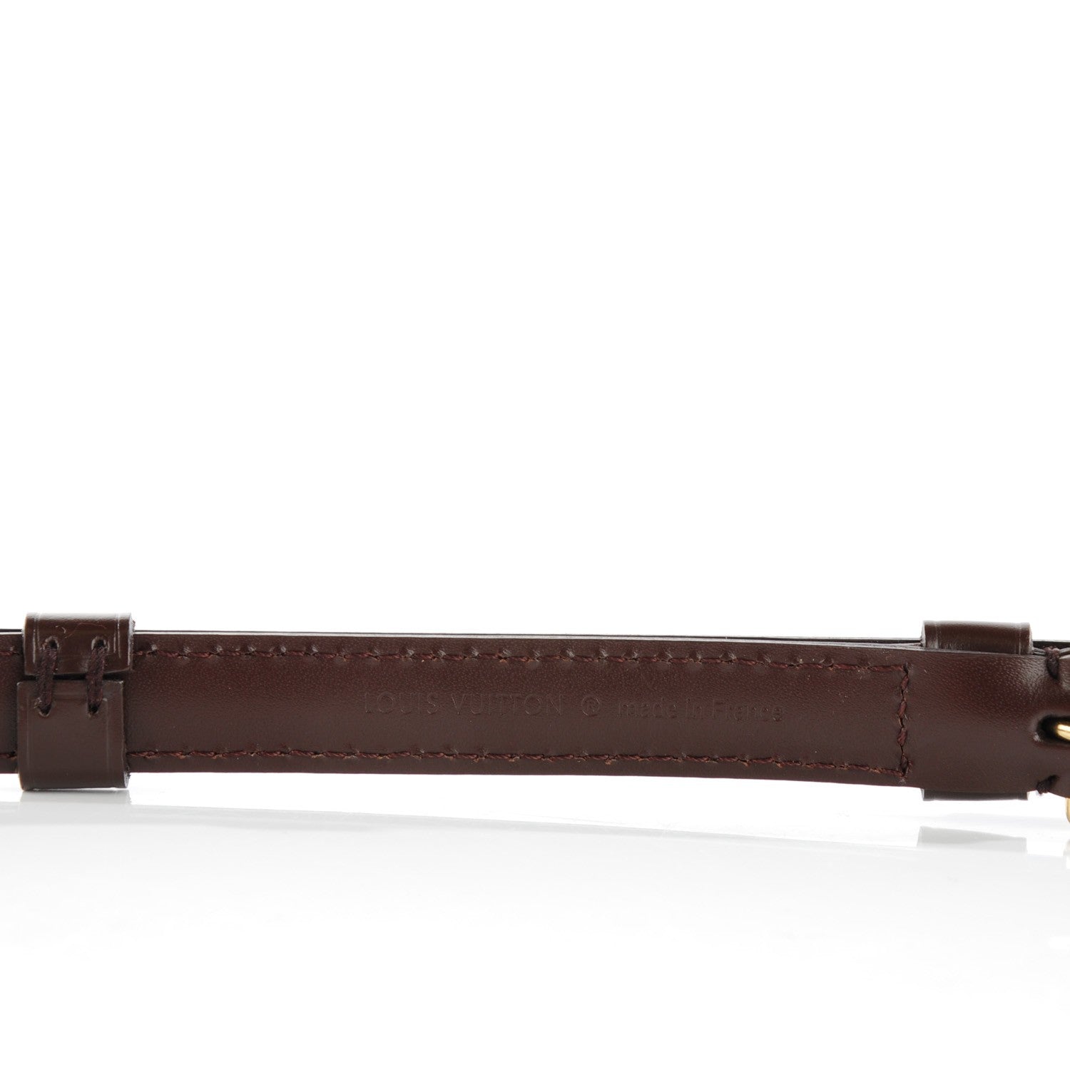 Louis Vuitton Calfskin 16mm Adjustable Shoulder Strap Brown 3 of 5