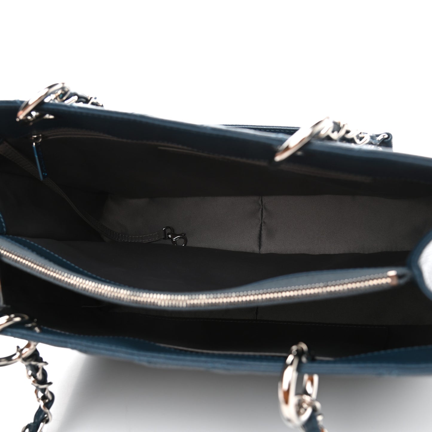 Caviar Quilted Grand Shopping Tote GST Dark Blue