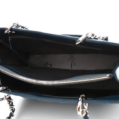Chanel Caviar Quilted Grand Shopping Tote GST Dark Blue 7 of 12
