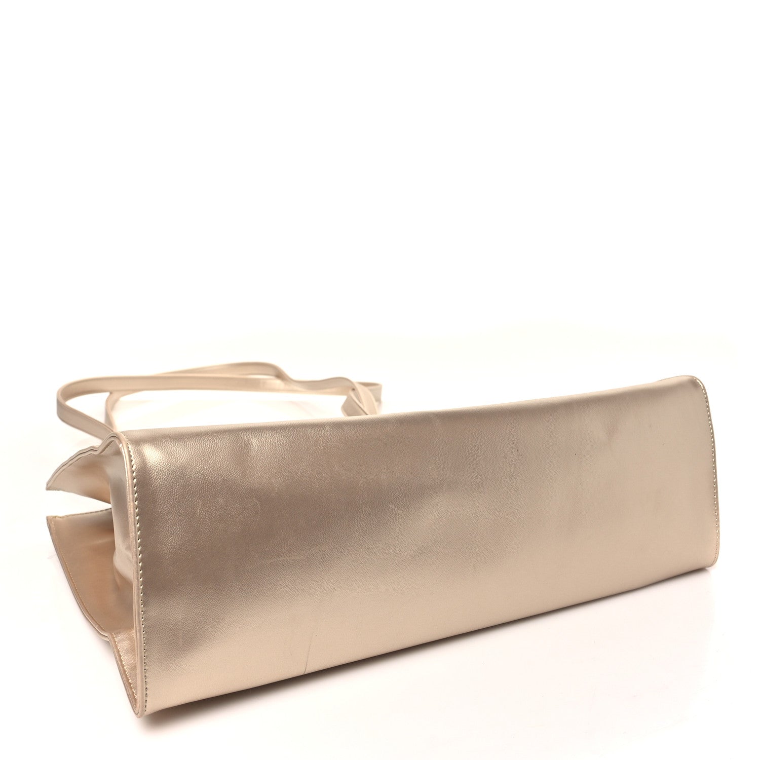 Telfar Metallic Vegan Leather Medium Shopping Bag Gold 4 of 9