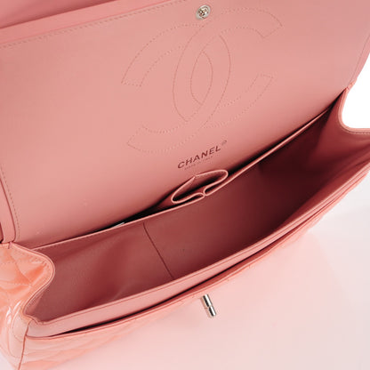 Chanel Patent Quilted Jumbo Double Flap Pink 5 of 8