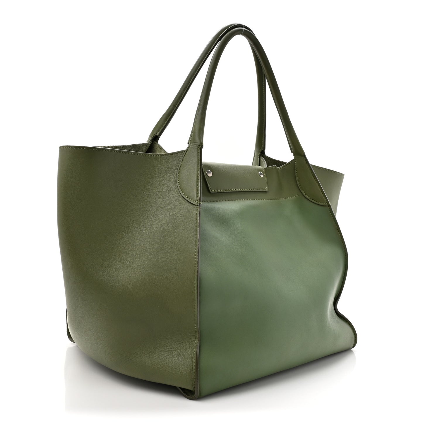 Smooth Calfskin Medium Big Bag Green