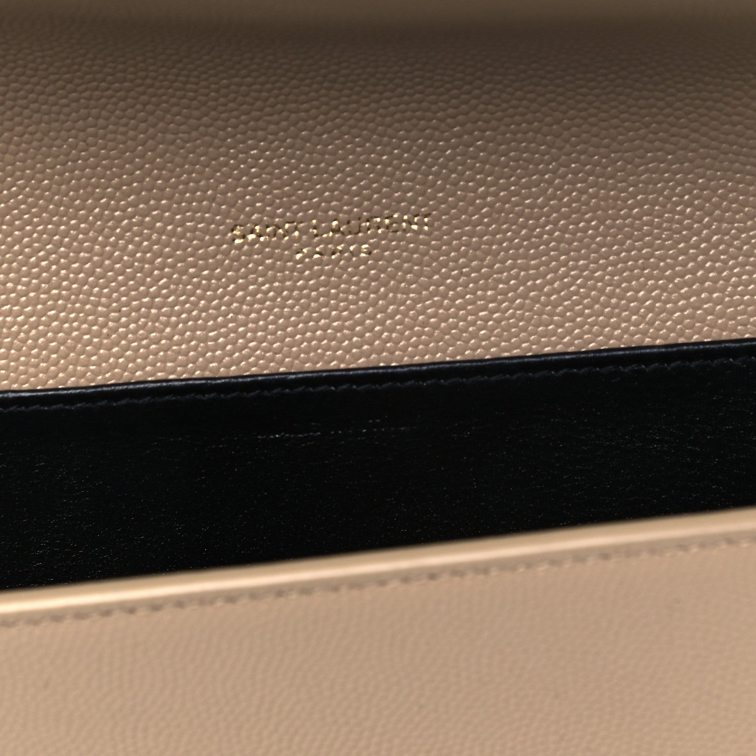 Saint Laurent Grain De Poudre Monogram Uptown Chain Wallet Nude Powder 6 of 8