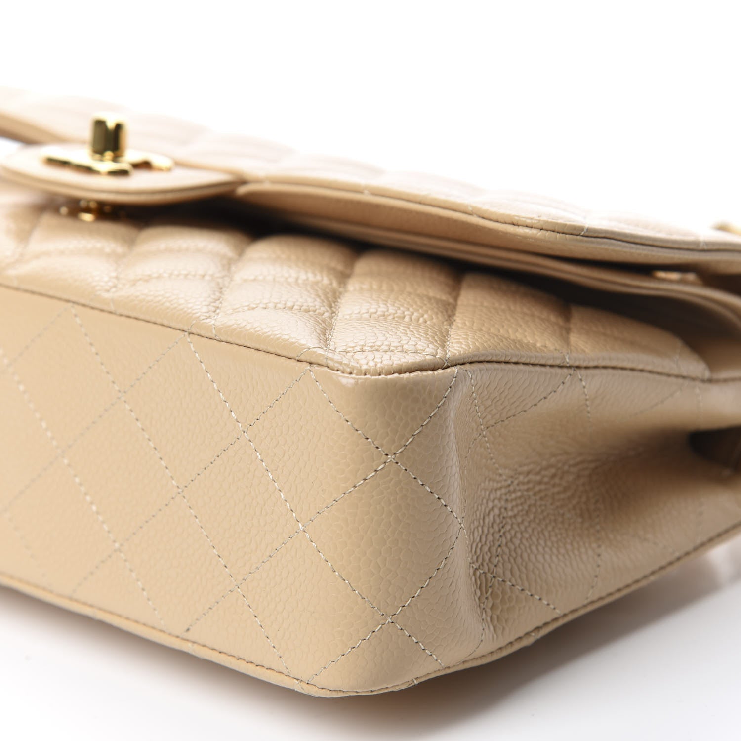 Chanel Caviar Quilted Medium Double Flap Beige Clair 7 of 11