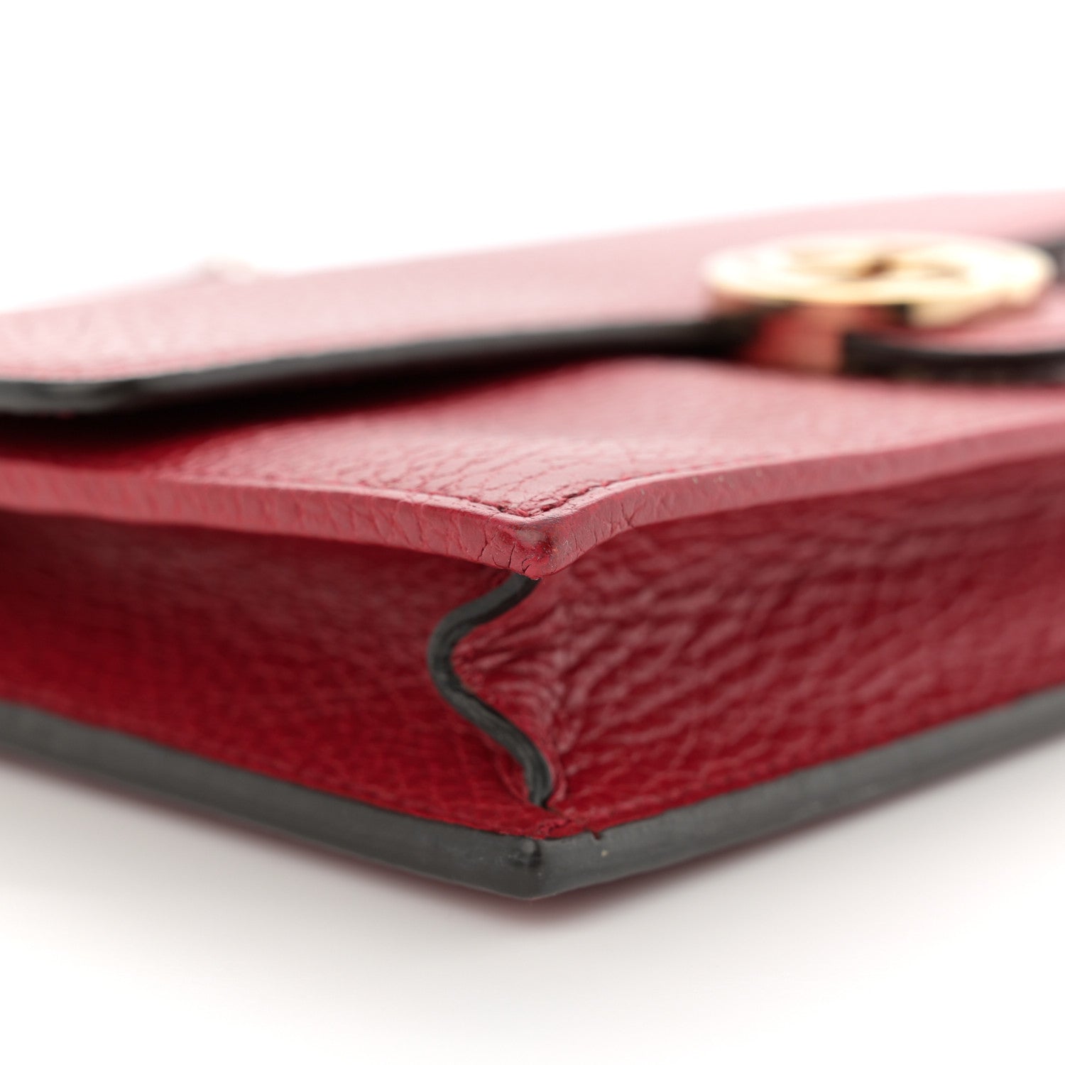 Gucci Dollar Calfskin Interlocking G Chain Wallet Red 9 of 11