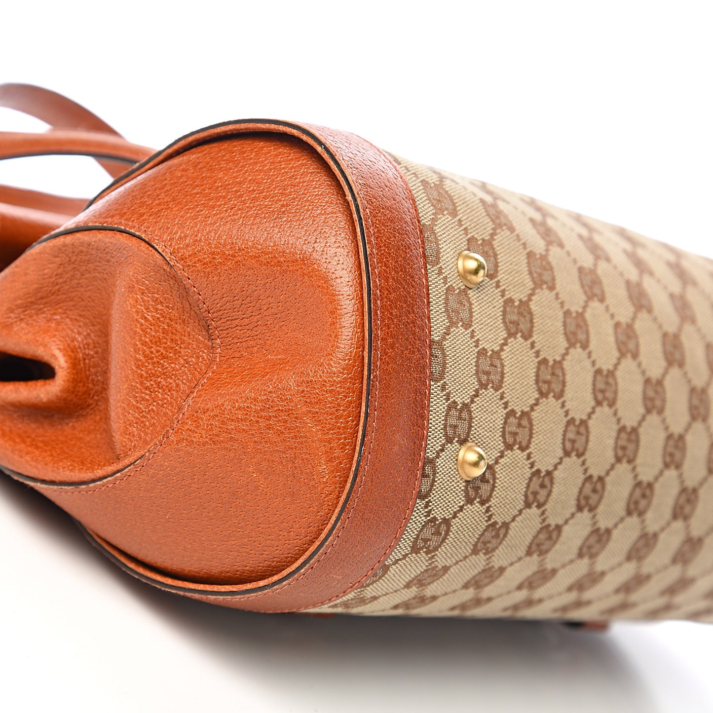 Monogram Bamboo Bullet Satchel Brown