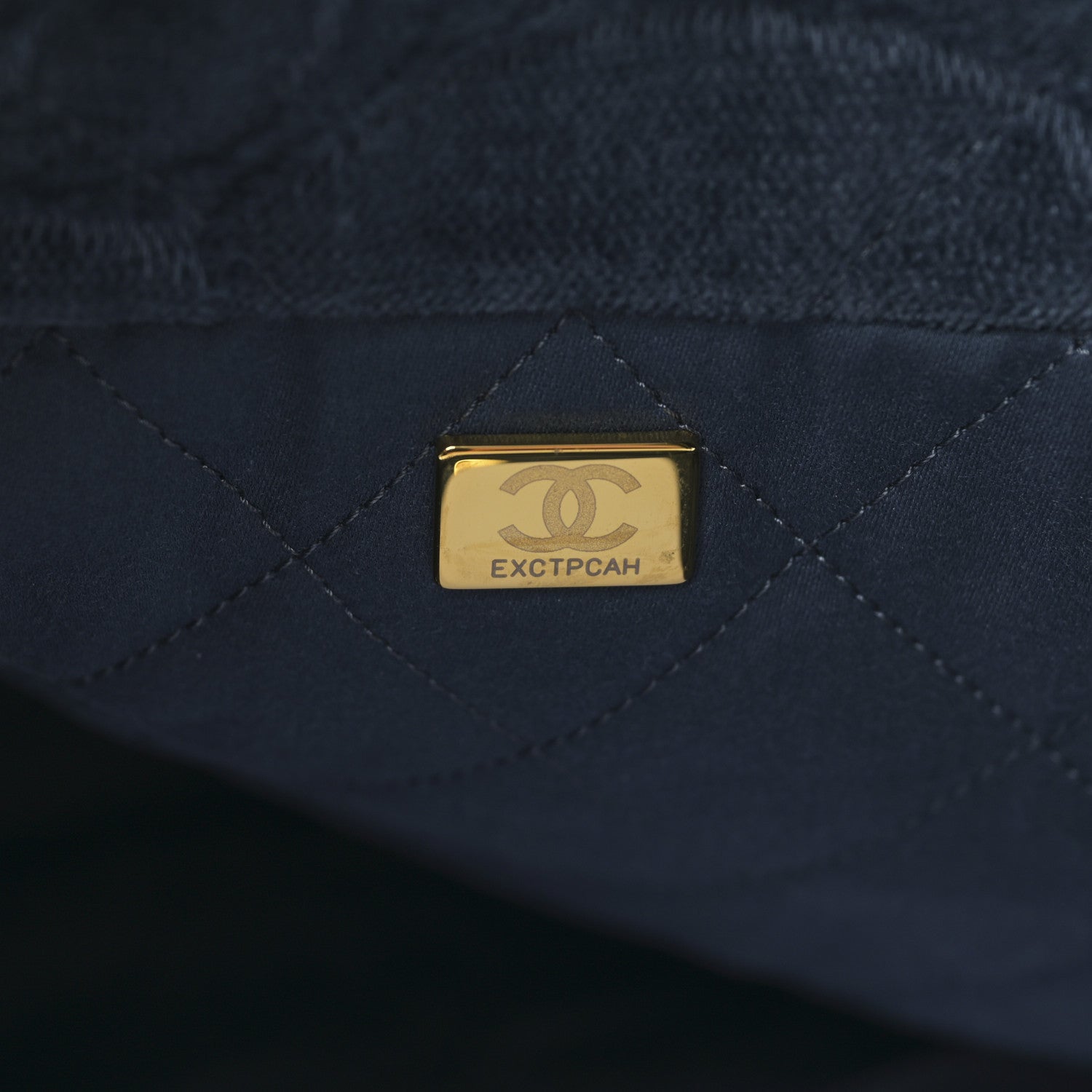 Chanel Velvet Camellia Quilted Small Chanel 22 Dark Blue 7 of 10