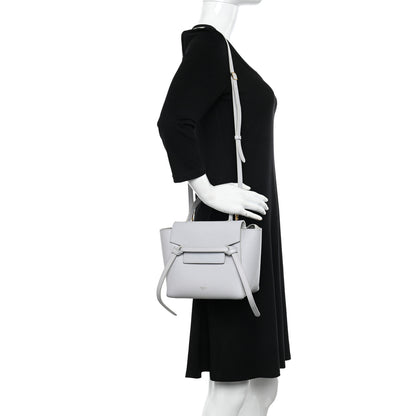 Celine Grained Calfskin Nano Belt Bag Mineral 2 of 12