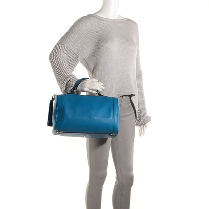 Gucci Calfskin Medium Soho Boston Riviera Blue 2 of 9