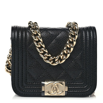 Chanel Caviar Quilted Boy Flap Waist Belt Bag Black 1 of 10