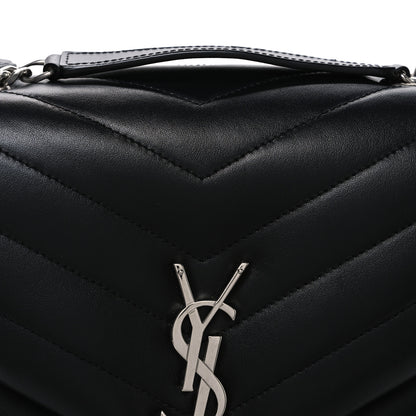 Saint Laurent Calfskin Y Quilted Monogram Medium Loulou Chain Satchel Black 8 of 10