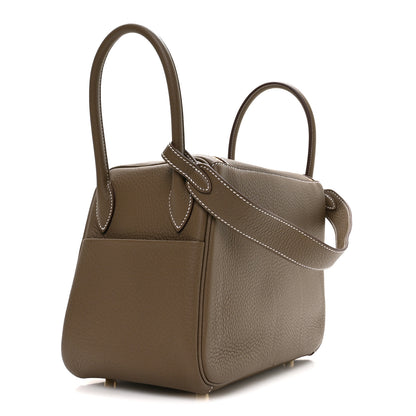 Hermes Taurillon Clemence Lindy 26 Etoupe 2 of 10