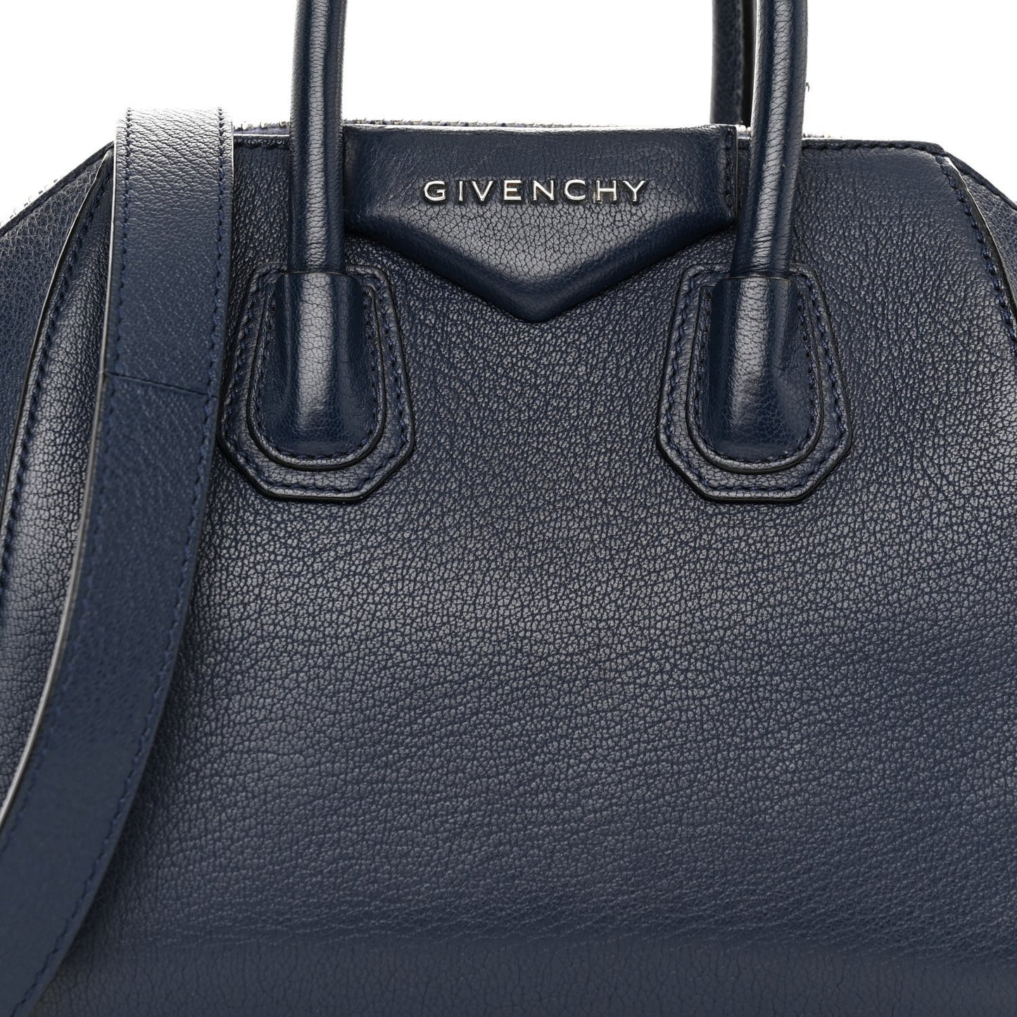 Sugar Goatskin Mini Antigona Navy