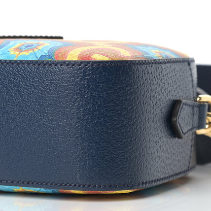 Gucci GG Supreme Kaleidoscope Calfskin Script Logo Gucci 100 Camera Bag Blue Orange Multicolor Blue Agata 9 of 10