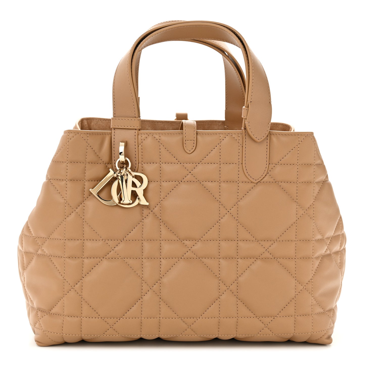 Calfskin Macrocannage Medium Toujour Powder Tan