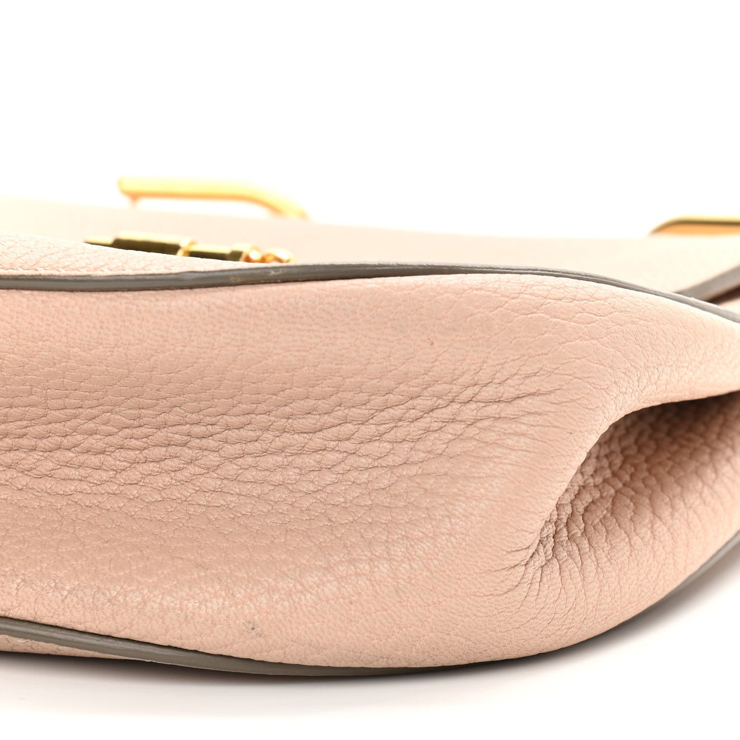 Grained Lambskin Drew Shoulder Bag Cement Pink