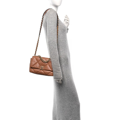 Chanel Lambskin Quilted Medium Chanel 19 Flap Brown 2 of 11