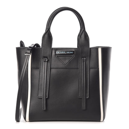 Prada Grace Lux Light Small Ouverture Shoulder Bag Black White 1 of 14