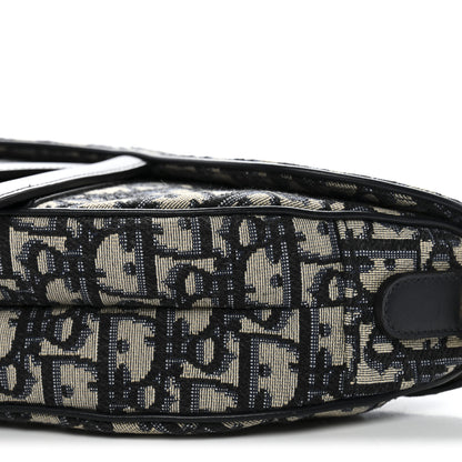 Christian Dior Oblique Saddle Bag Blue 10 of 12