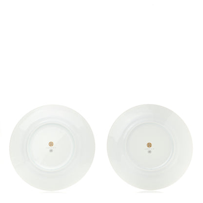 Hermes Porcelain Mosaique Au 24 Gold Dinner Plate Set of 2 3 of 7