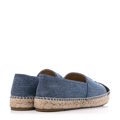 Chanel Denim CC Espadrilles 39 Blue Black 4 of 10