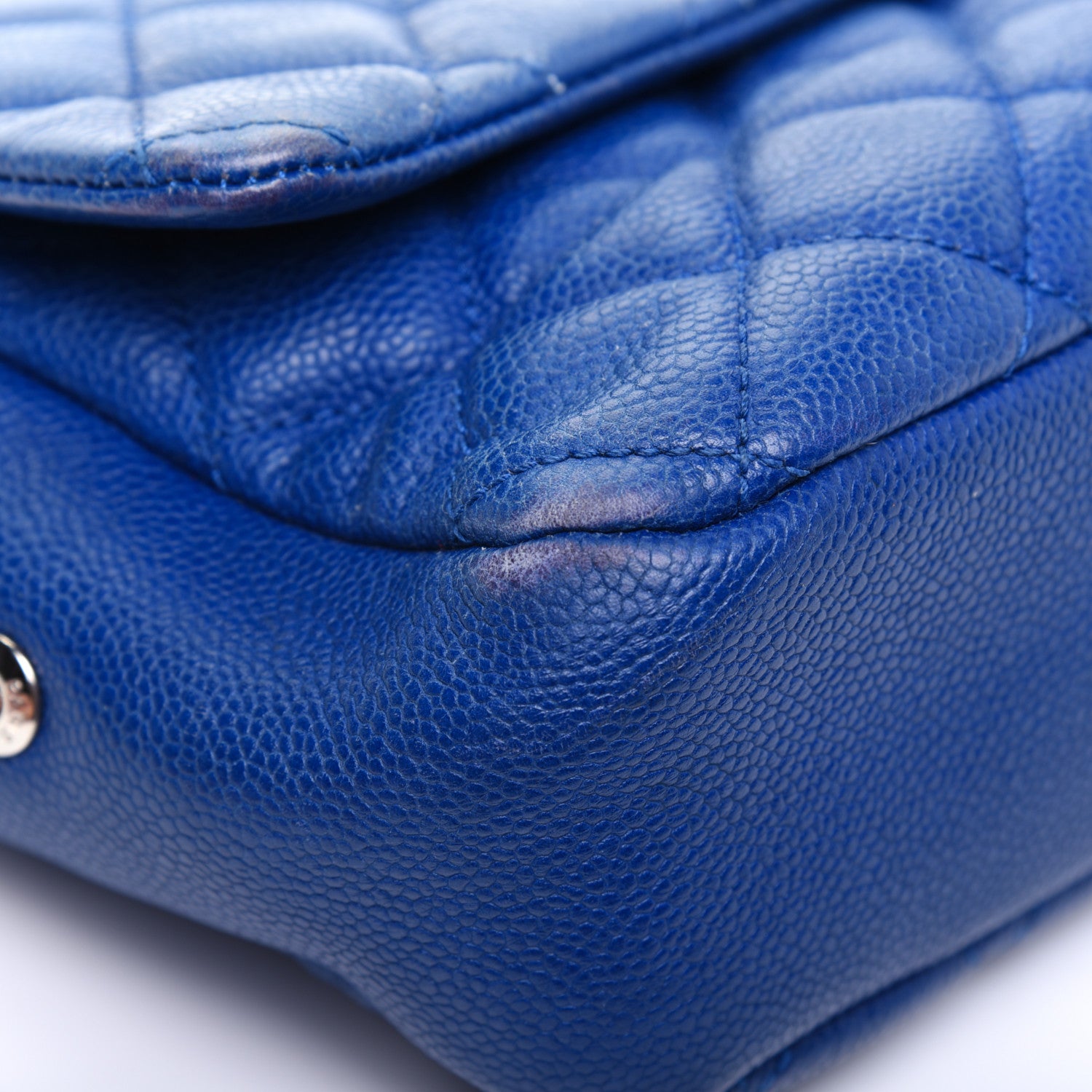 Chanel Caviar Quilted Jumbo Easy Flap Blue 23 of 35