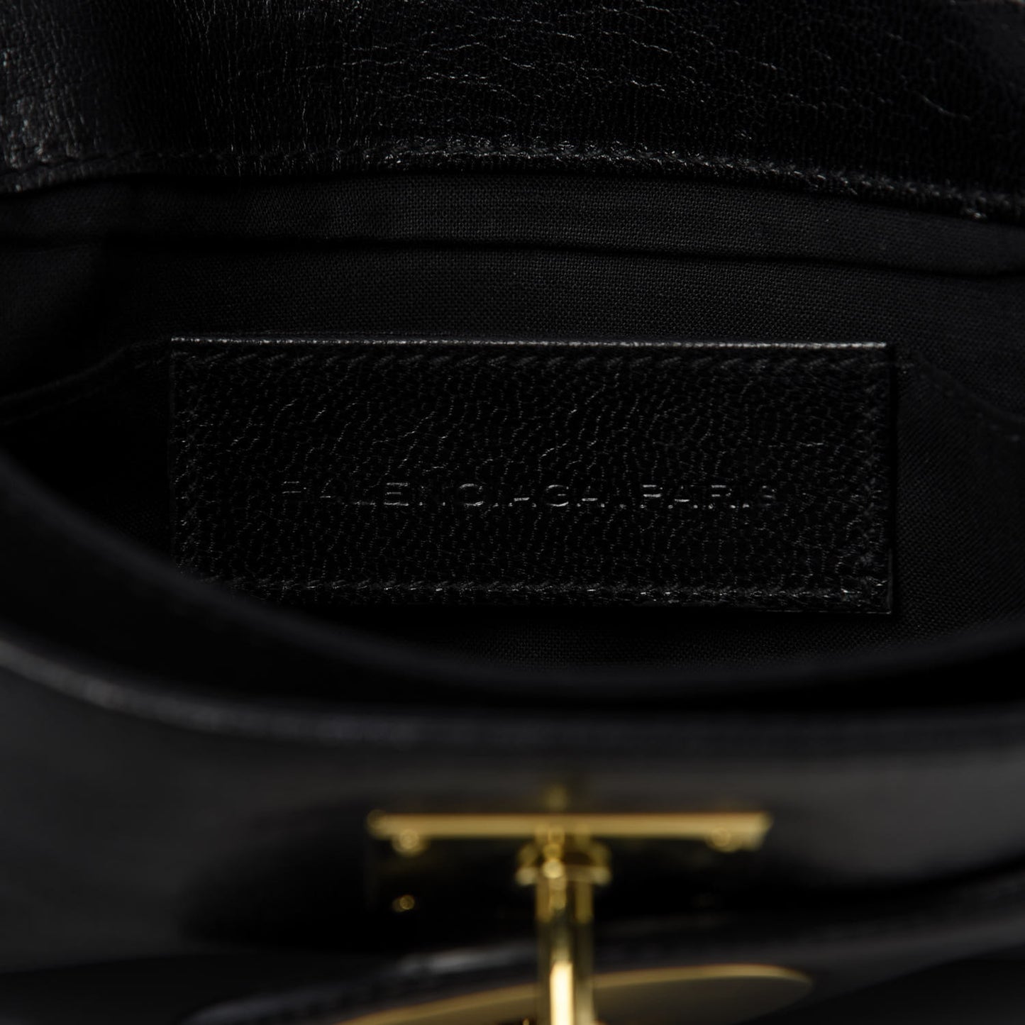 Calfskin Lune Clutch Black