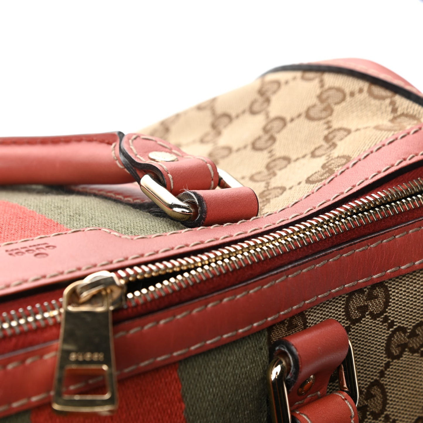 Monogram Vintage Web Medium Boston Pink
