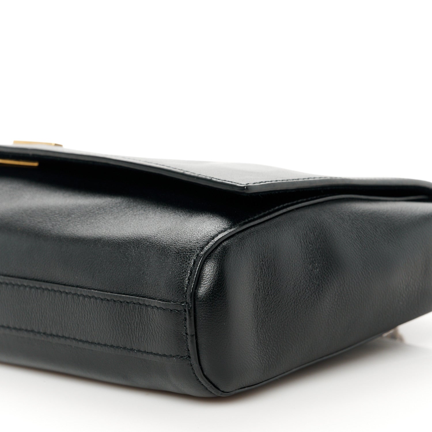 Saint Laurent Smooth Calfskin Suede Small Reversible Monogram Kate Satchel Black 17 of 17