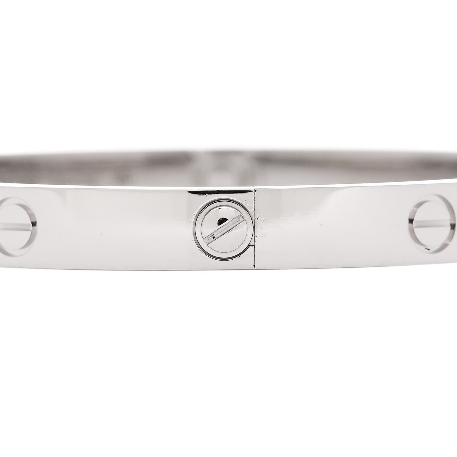 Cartier 18K White Gold LOVE Bracelet 19 5 of 9