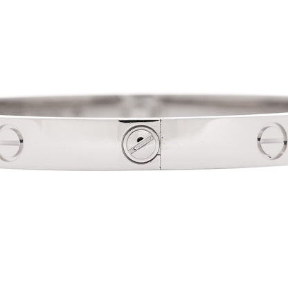 Cartier 18K White Gold LOVE Bracelet 19 5 of 9