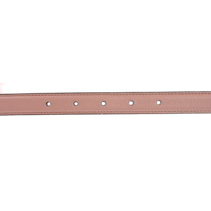 Gucci Azalea Calfskin Enamel Monochrome Double G 20mm Belt 95 38 Perfect Pink 3 of 6