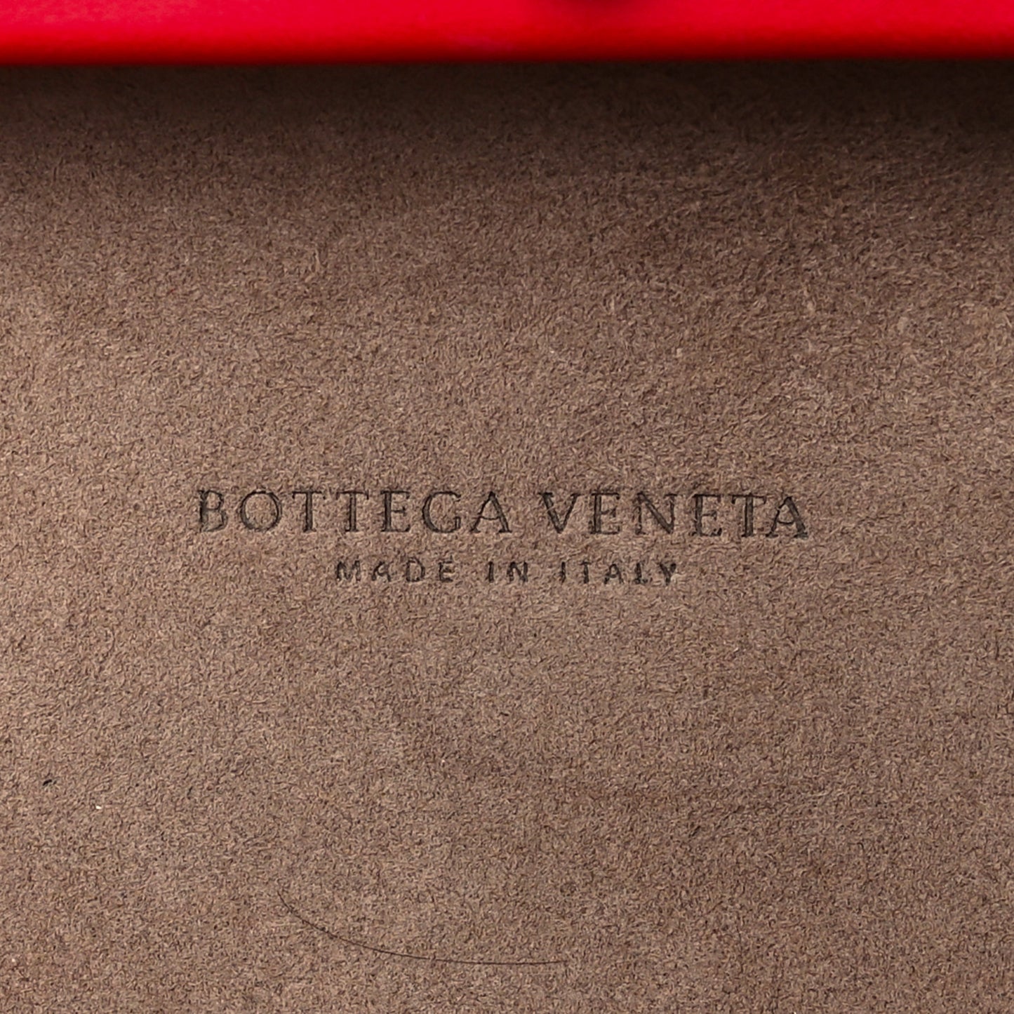 Nappa Intrecciato Chain Knot Clutch China Red
