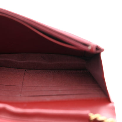 Chanel Lambskin Quilted Infinity Wallet On Chain WOC Burgundy 5 of 11