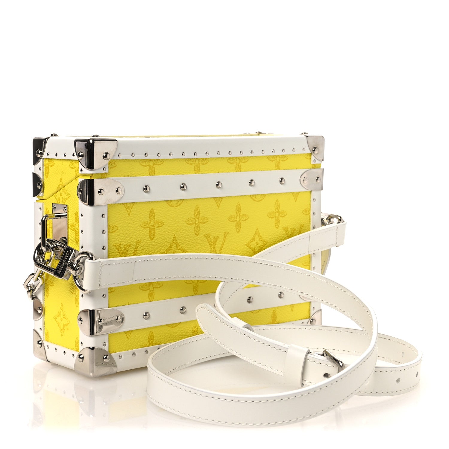 Louis Vuitton Vintage Monogram Everyday LV Clutch Trunk Jaune 2 of 8