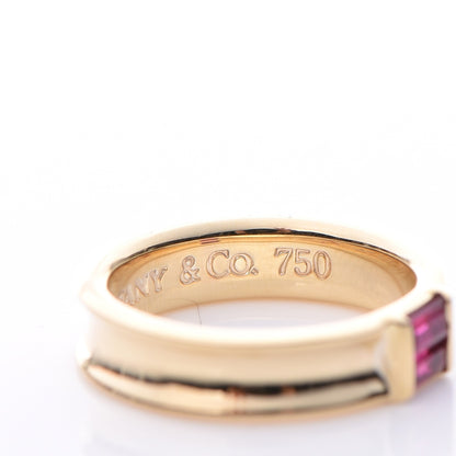 Tiffany 18K Yellow Gold Ruby Stacking Ring 48 4.5 6 of 7