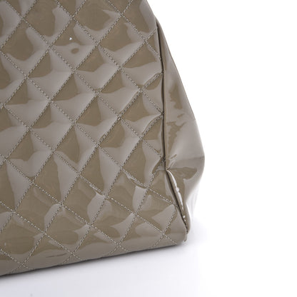 Chanel Patent Quilted Large Just Mademoiselle Bowling Bag Grey 9 of 9