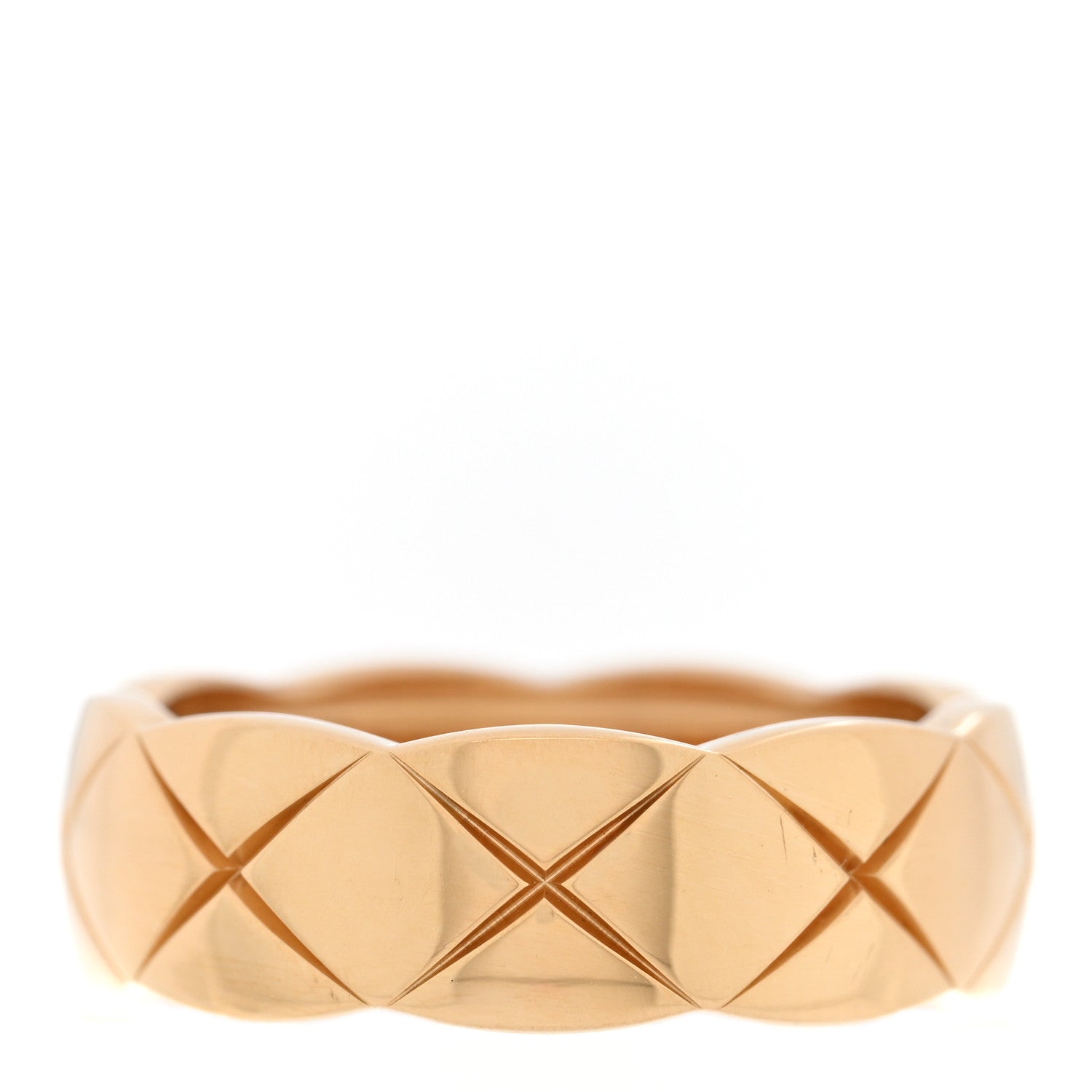 Chanel 18K Yellow Gold Small Coco Crush Ring 55 7.25 1 of 6