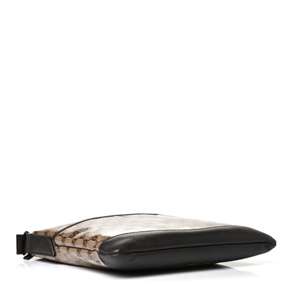 Gucci Crystal Monogram Flat Messenger Bag Dark Brown 4 of 12