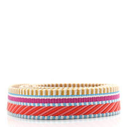 Hermes Toile Swift 25mm Sangle Cavale Shoulder Strap Magnolia Cappucine 2 of 7