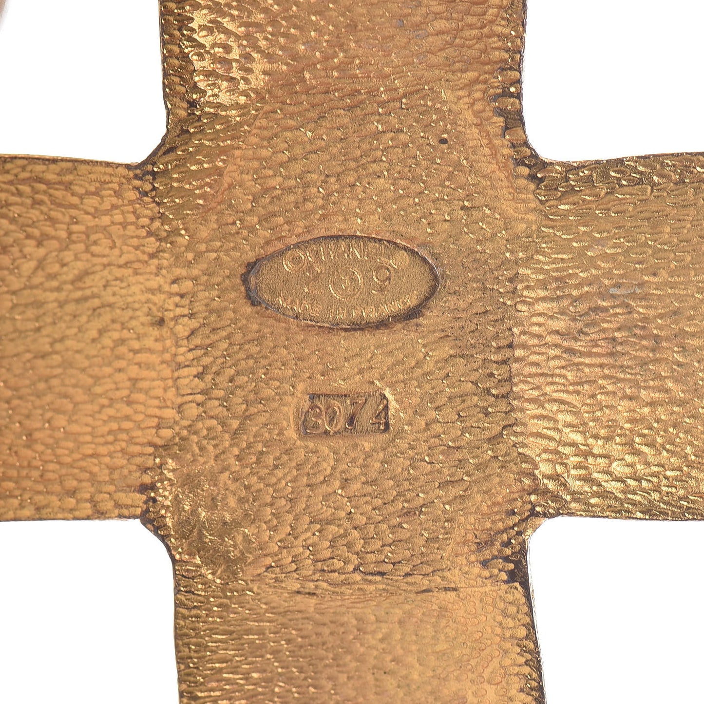Pearl CC Cross Pendant Necklace Gold
