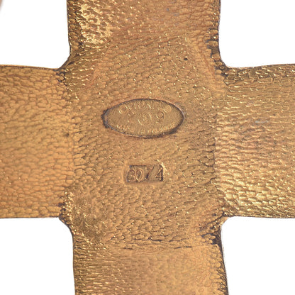 Chanel Pearl CC Cross Pendant Necklace Gold 4 of 6
