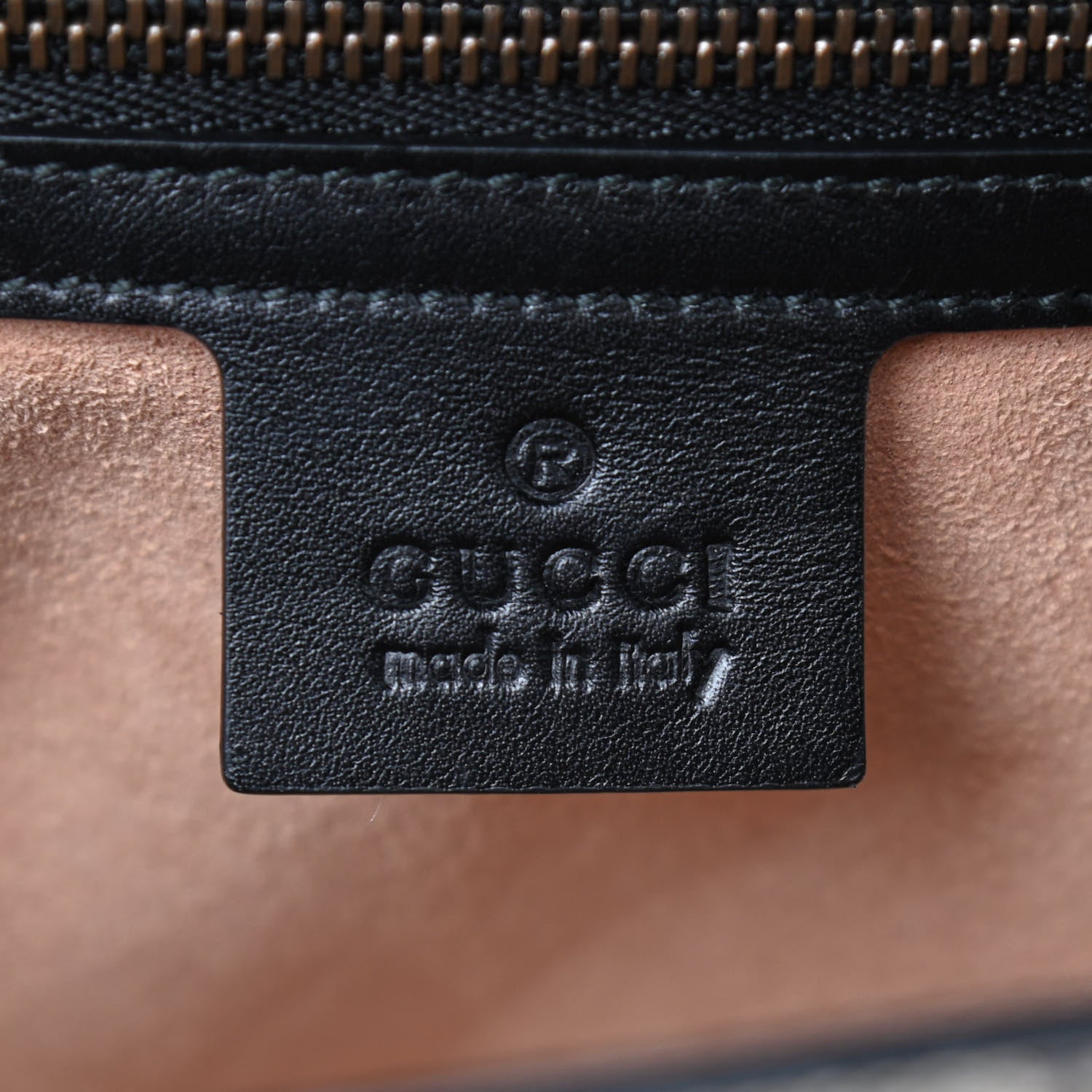 Gucci GG Supreme Monogram Small Osiride Top Handle Bag Black Gold 8 of 9