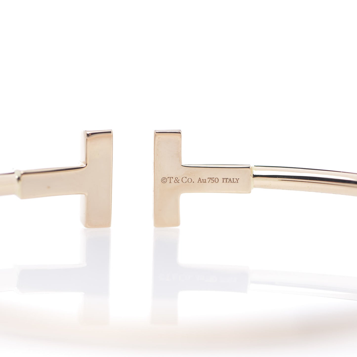 18K Rose Gold Diamond T Wire Bracelet